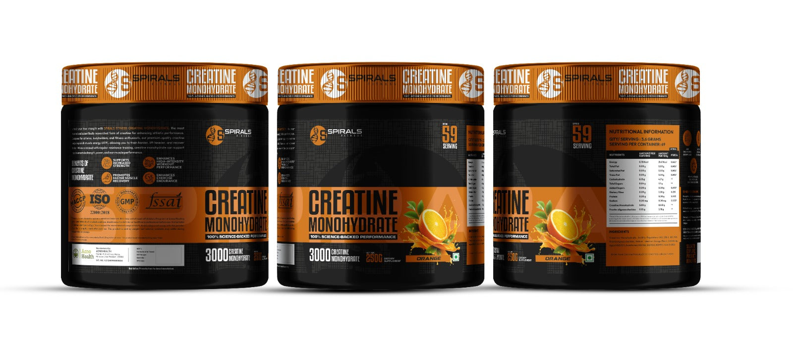 Spirals Fitness Creatine Monohydrate – Orange 250g