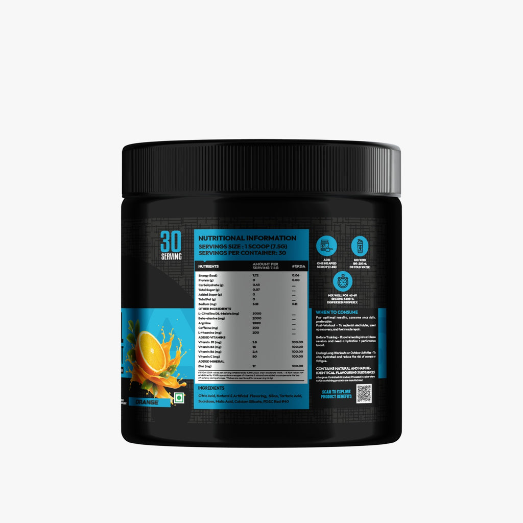 Spirals Fitness LIFTFUEL Pre Workout – Orange 225g