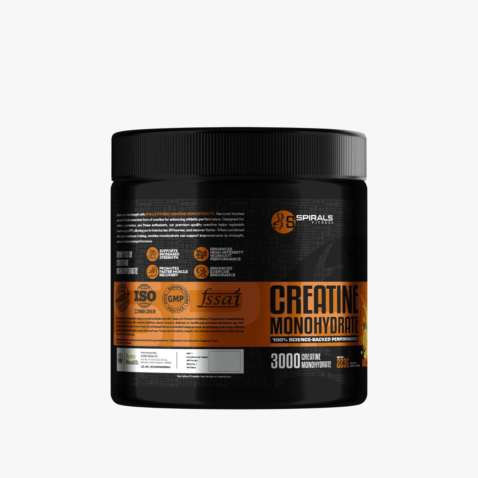 Spirals Fitness Creatine Monohydrate – Mojito 100g